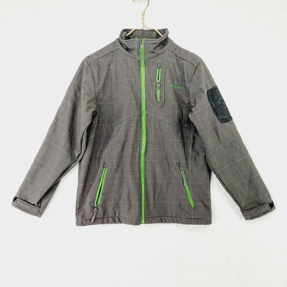 Minus Zero Gray with Green Details Windbreaker Winter Jacket Coat Z34